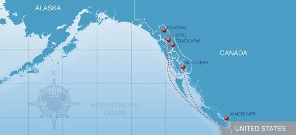 Disney Cruise Alaska Map