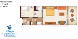 Disney Polynesian Resort Studio Floor Plan