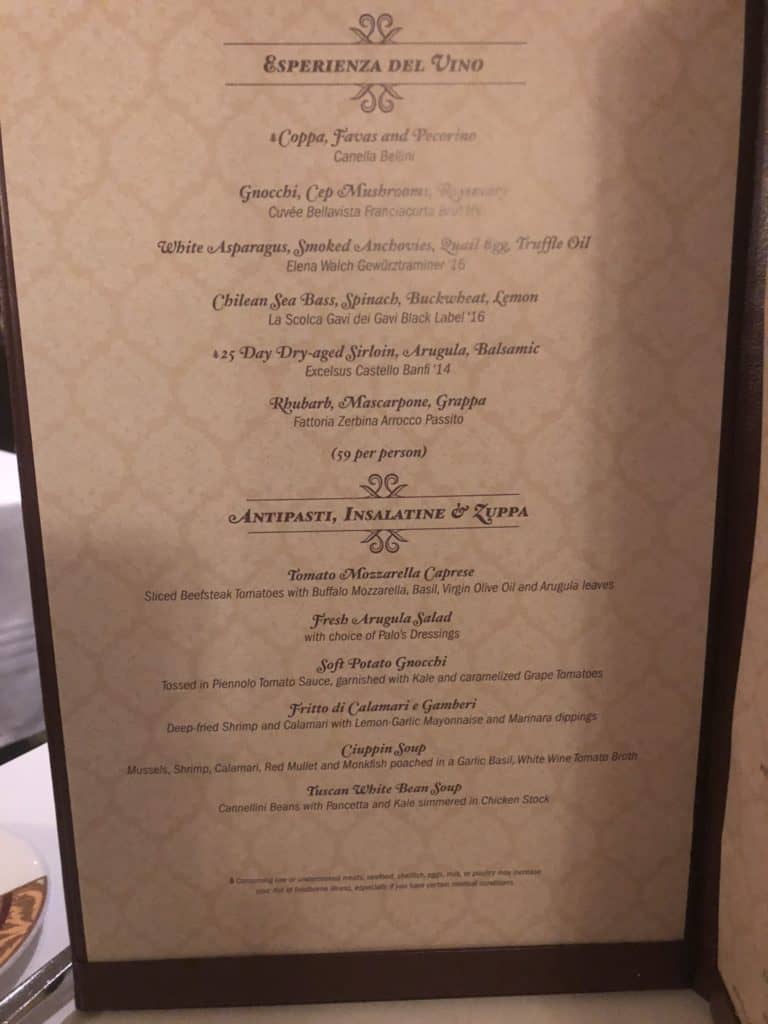 Disneypalodinnerdessertmenu