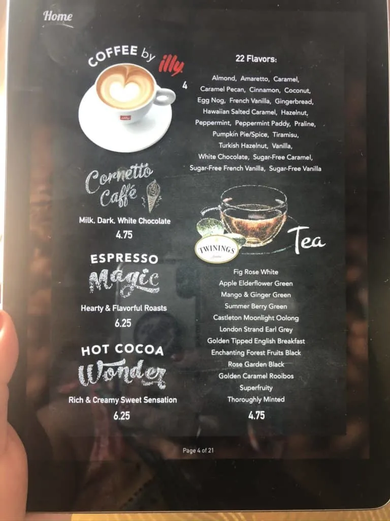 disneycruisecovecafemenu