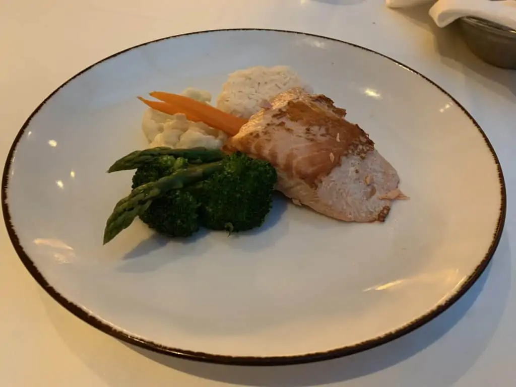 Disney Cruise Captains Menu Salmon