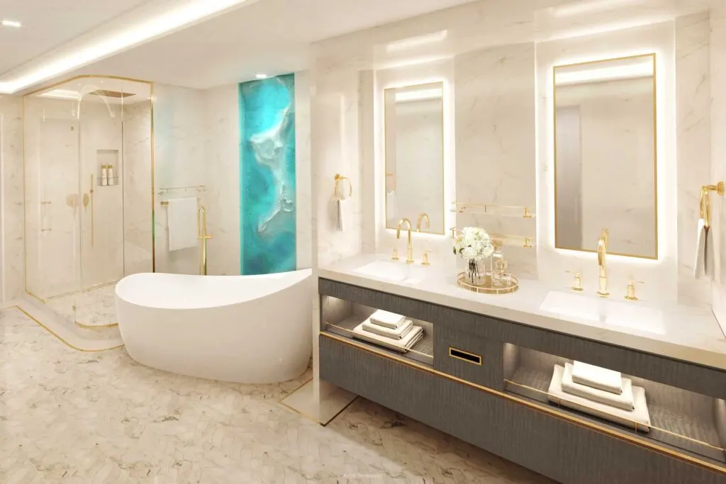 Disney Wish Tower Suite Bathroom