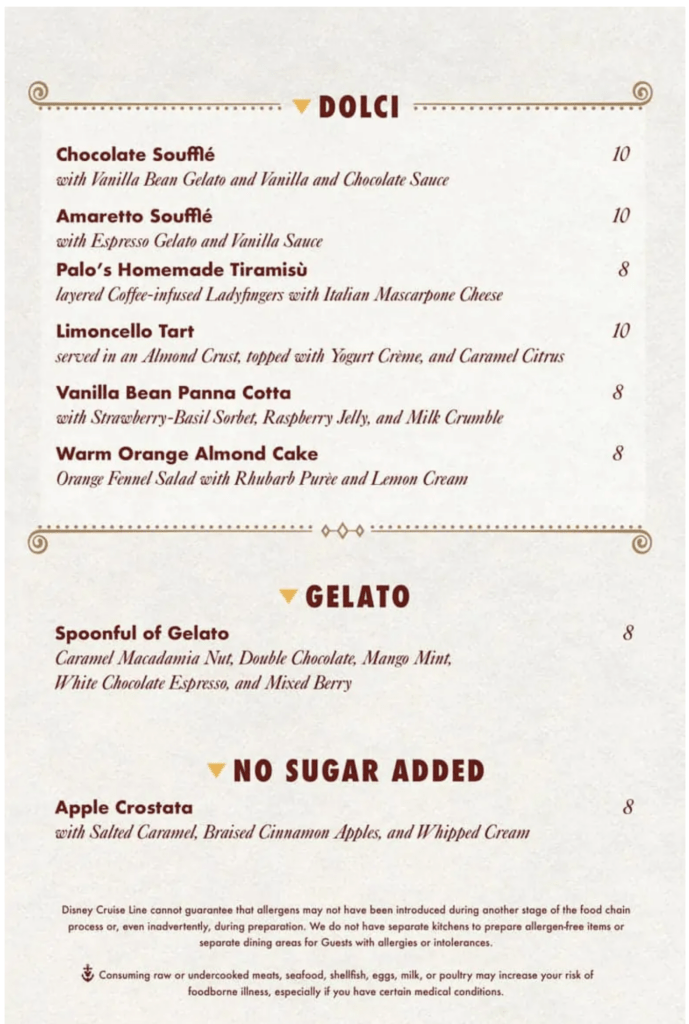 palo menu desserts