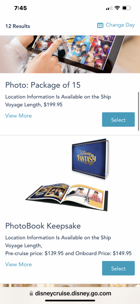 disney cruise photos packages