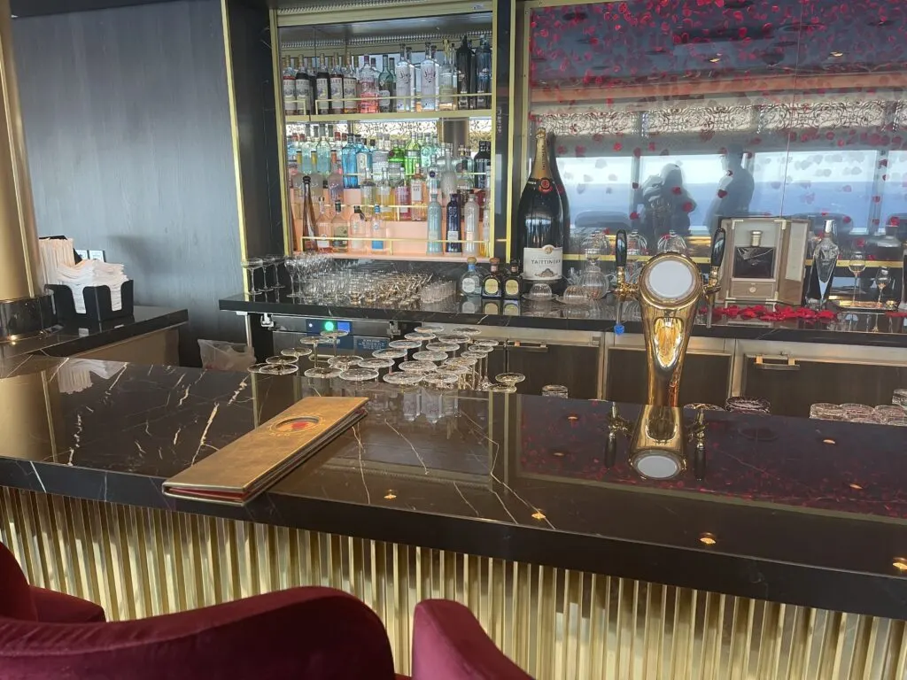 menu for disney wish rose bar