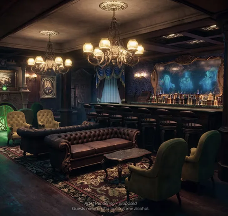 Haunted Mansion Parlor bar