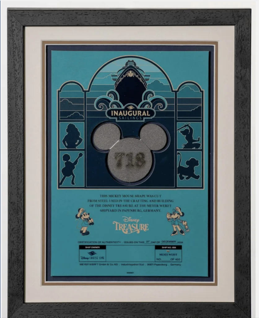 Disney Treasure Ship Metal Framed Collectible