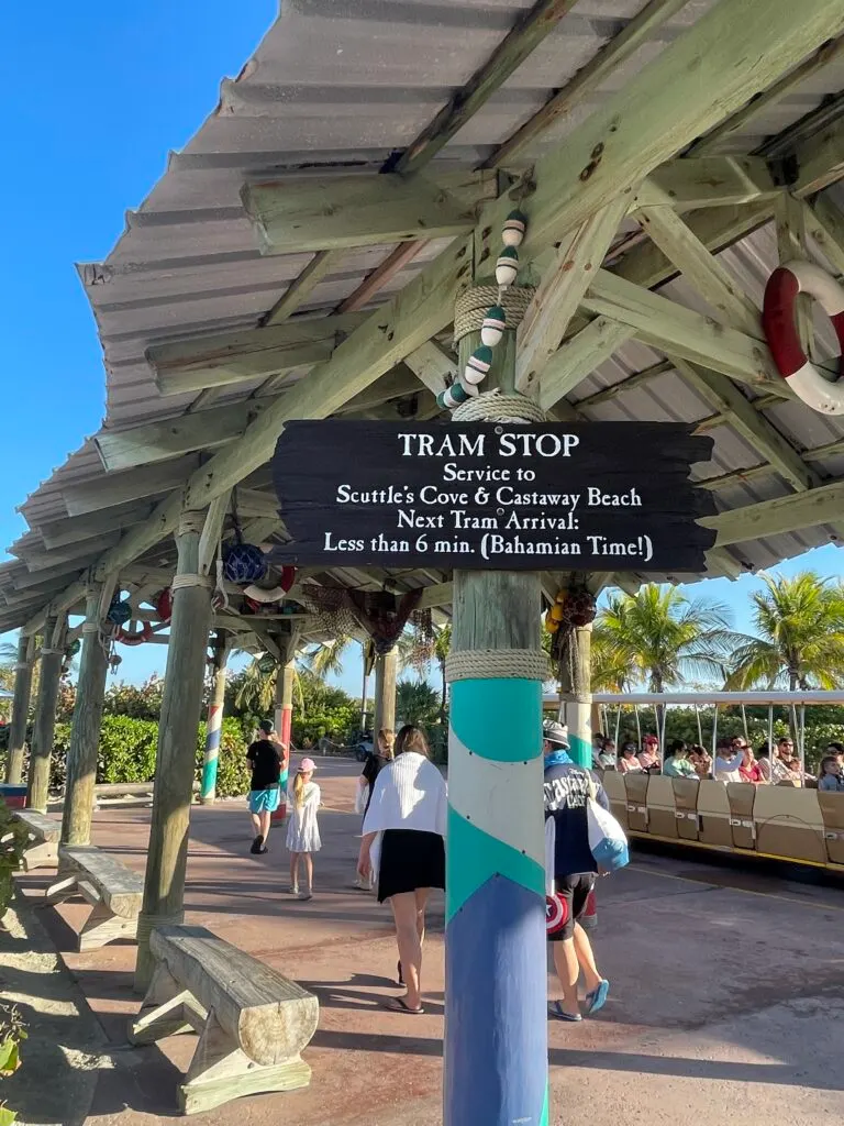 castaway cay tram stop