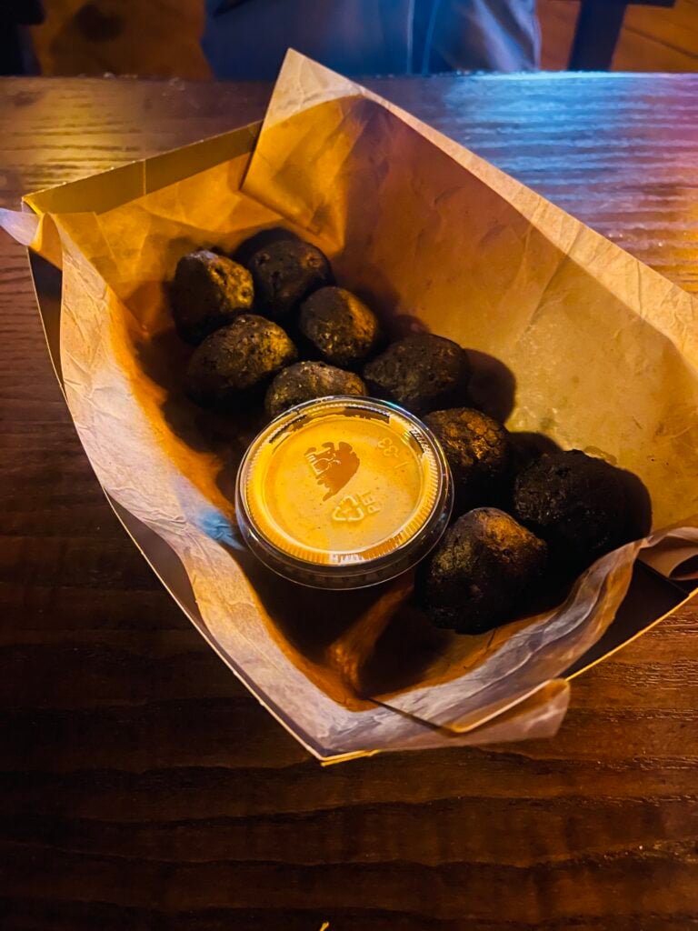 Burning Cheddar Bites From Burning Blade Tavern