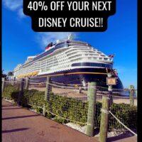 disney cruise sale 40% off